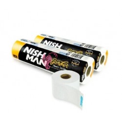 Gulere de hartie Nish Man pentru frizerie, albe, set 5 role